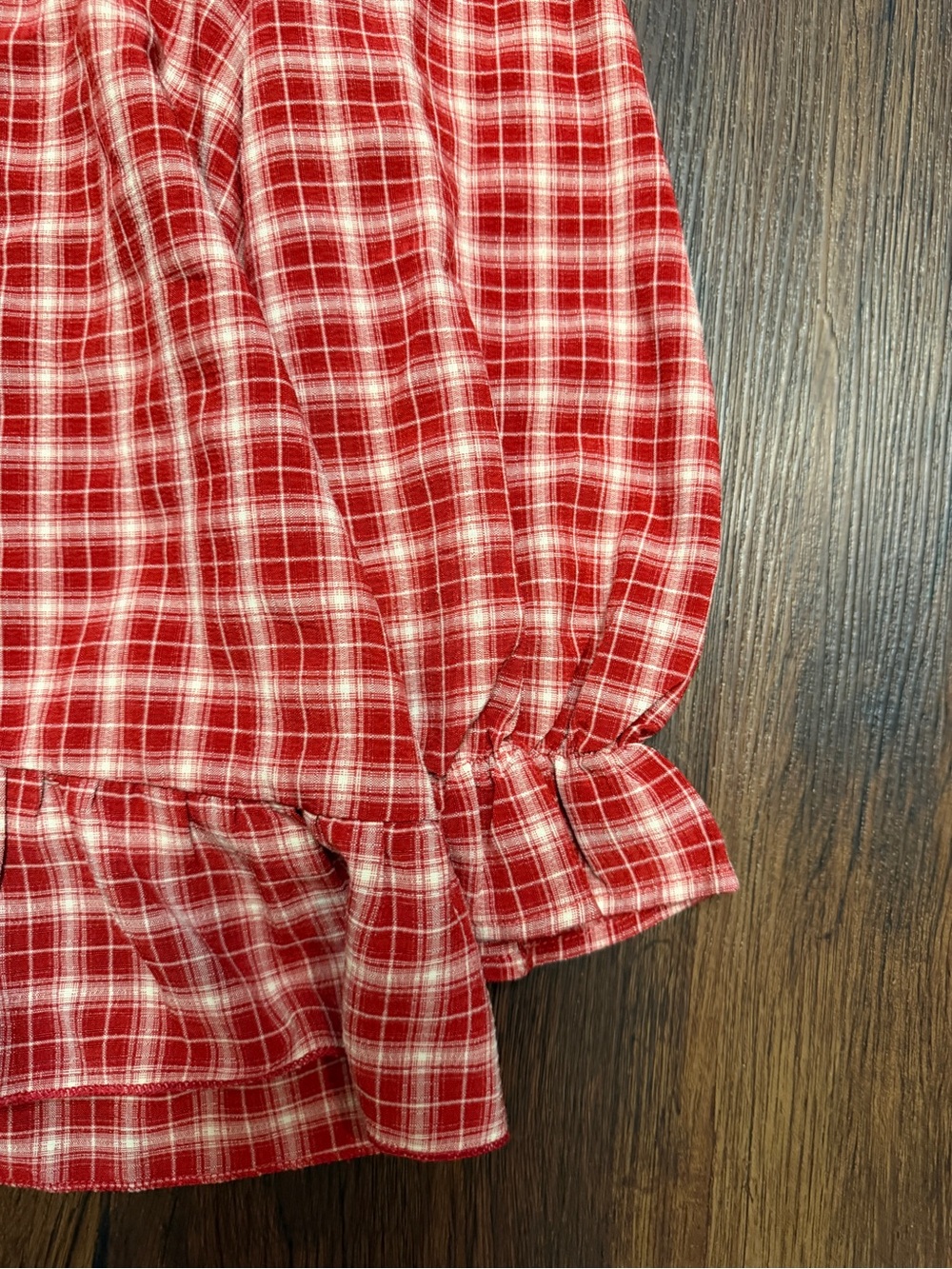 Bloomchic Gingham Print Ruffle Hem Co-Ord Pajama Set - Picture 5 of 9